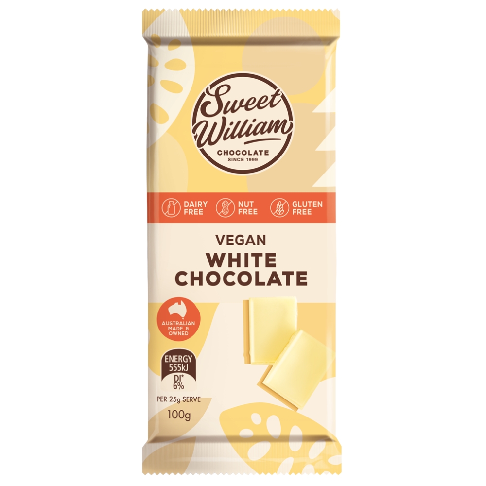 100g White Choc 12 Blocks