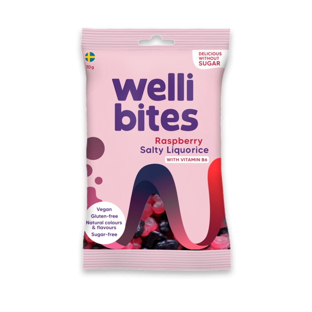 Raspberry Salty Liquorice Gummies 70g /24